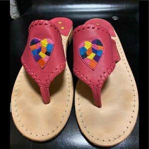 Jack Rogers Rainbow Heart Sandals! Great Condition!